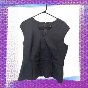 Ann Taylor Peplum Sleeveless Top, Women Size 12 Petite, Excellent Condition